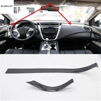 

2pcs/lot ABS Carbon fiber grain instrument panel decoration cover for 2015-2018 Nissan Murano
