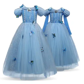 

Kids Cosplay Costumes Elsa Dresses Princess Anna Elsa Dress For Girls Christmas Costumes Vestidos Fantasia 4-10 Years