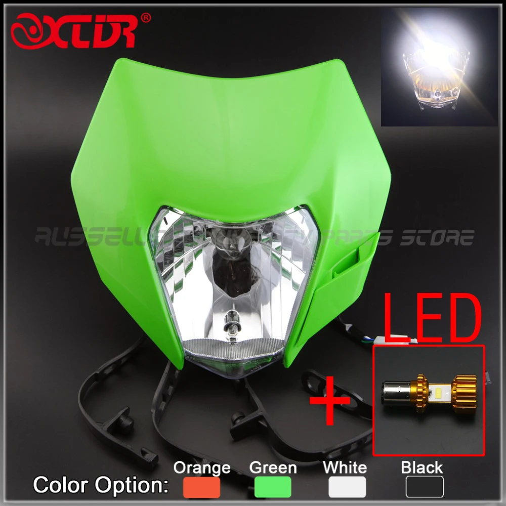 Motorcycle 12 V Dirt Bike Motocross Headlamp Supermoto Universal LED Headlight For KTM SX EXC XCF SXF SMR 2016 | Автомобили и