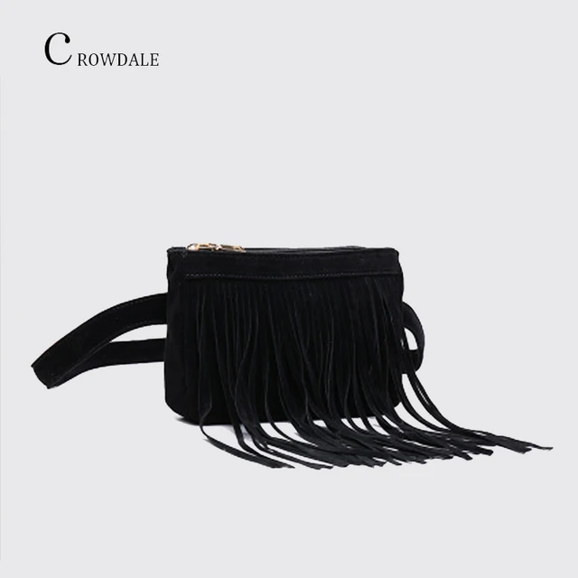 CROWDALE waist belt bag for women 2019 New Arrival Women Waist Pack Fashion Simple Designer fanny pack Waist Bag Tassel belt Bag