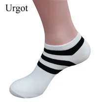 Urgot 5 пар Женские носки весна лето черные белые классические женские хлопковые носки полосатые звезды Лодка короткие носки до лодыжки Calcetines