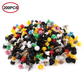 

200pcs Universal mixed auto car plastic fastener fixing clips Multicolor trim rivet panel clip for Toyota