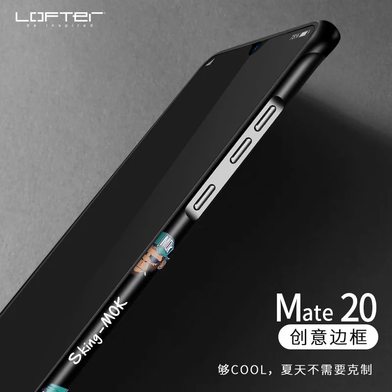 

Cool Metal Phone Bumper for Huawei Mate 20 Phone Cases Shockproof Protective Case Cartoon Aluminum Silicone Frame Cover Coque
