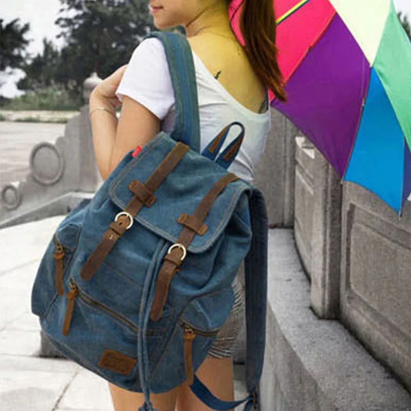 Men Canvas Backpack Vintage Women New Fashion Travel Bags Large Capacity Teenager School Backpacks Anti-theft Rucksack BP0186 (5)