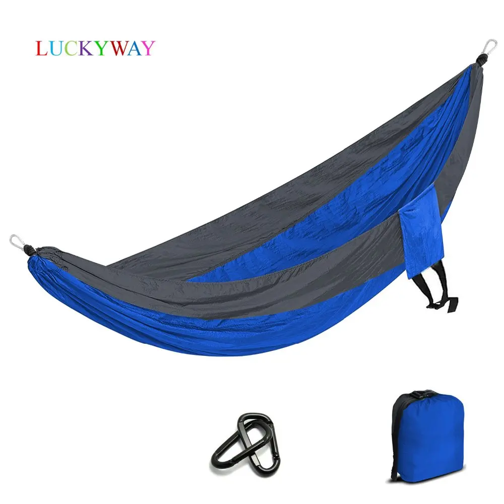

Double Person Hammock Parachute Portable Outdoor Camping Indoor Home Garden Sleeping Hammock Bed 300kg Max Loading Free Shipping