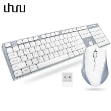 UHURU беспроводная клавиатура и мышь Combo 2,4 ГГц энергосберегающая USB беспроводная клавиатура и мышь для ноутбуков ПК Компьютерные аксессуары
