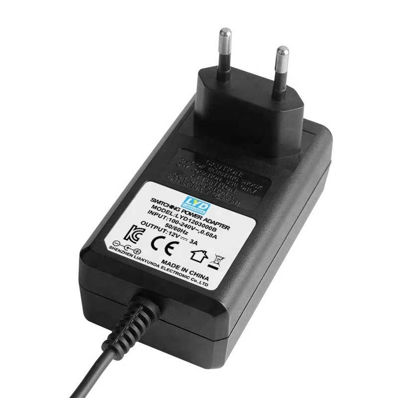 12VDC 3000mA 36 W стен штепсельной вилки AC/DC Мощность адаптер с 5 5x2 1 мм DC Штепсель для