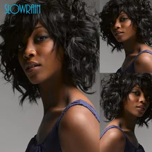 Hot Unprocessed Virgin Brazilian Short Wavy Lace Wig Glueless Short Wavy Human Hair wigs Wavy Lace Front Wig For Black Women