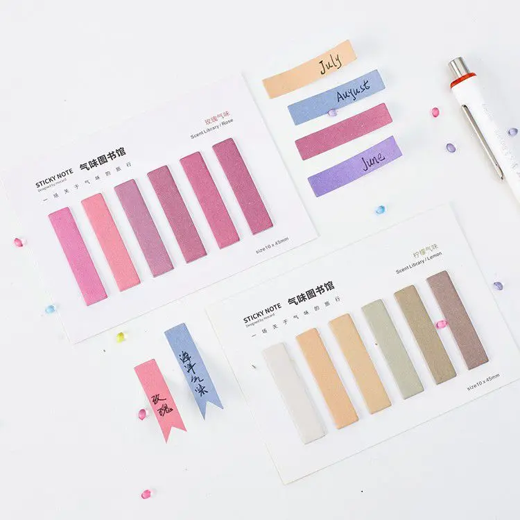 

The Colors Of Smell Creative Design Pure Color Index Sticker 8.5*12cm DIY Memo Pad 90 Sheets School Office Supplies 2017 New