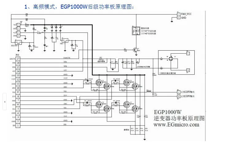 EGP1000W после чистого синусоидального инвертора уровень платы питания EG8010|level|level
