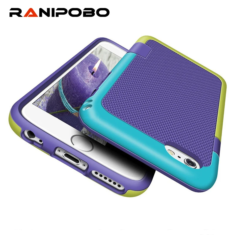 

Shockproof Armor TPU + PC Case For iPhone X 8 7 6 6S Plus Cover Hybrid Phone Cases Anti-Knock Coque