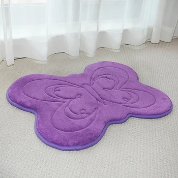 

2017 Butterfly Parlor Cartoon Children Mat Oval 100% Acrylic Persian Rebound Antiskid Carpet