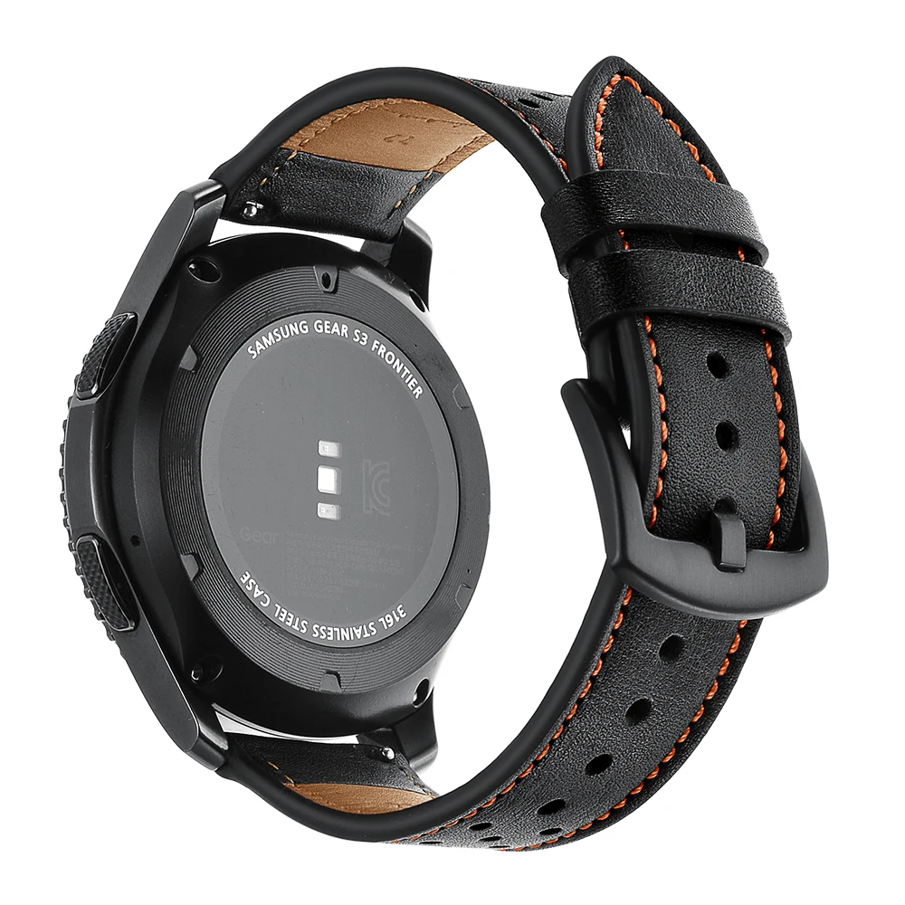 22 мм спортивный кожаный ремешок для Samsung Gear S3 S 3 Frontier/классический браслет ремешки