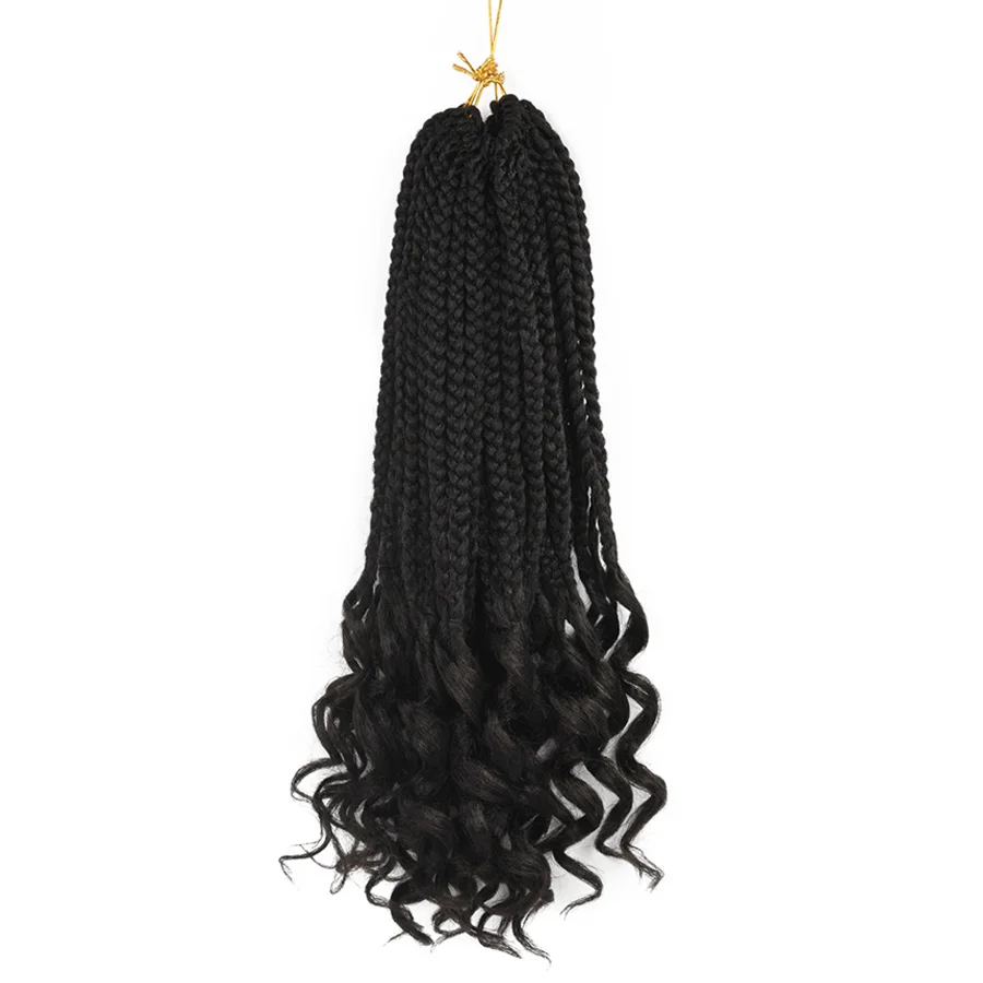 box braids culry ends 7