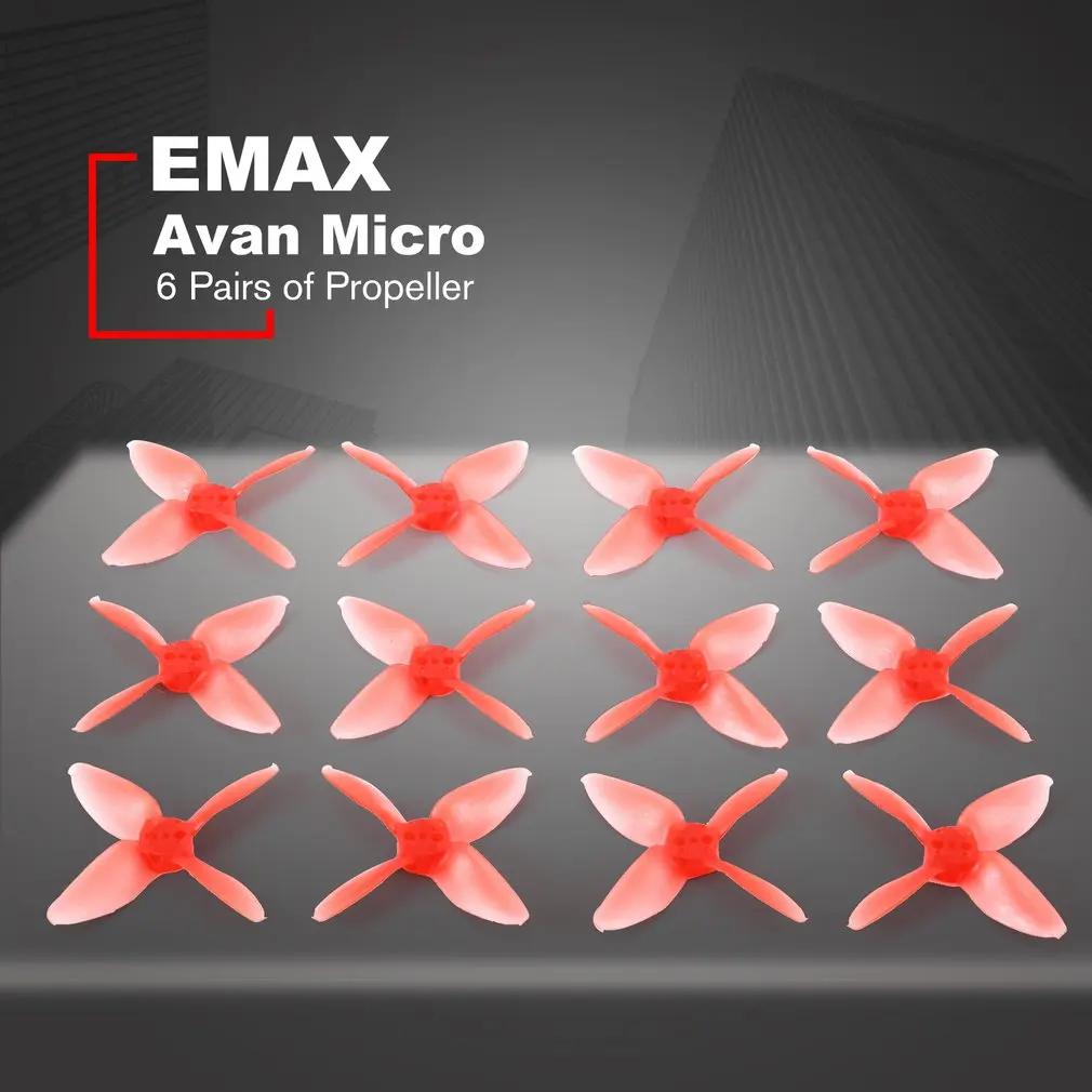 6 Pairs EMAX Avan Micro Propeller Blades Racing Drone Quadcopter Part 2 inch CW CCW Aircraft UAV Spare Accessories