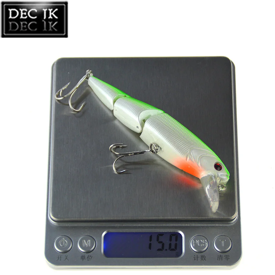 1PCS Minnow Artificial Bait For Sea Fishing Wobblers Lifelike Fishing Lure 3 Segment Trolling With Hooks  Wobbler Hard Bait (14)