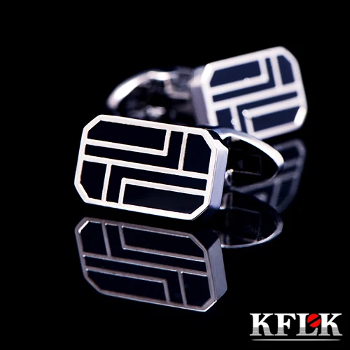 

KFLK Fashion 2018 HOT shirt cufflinks for men's Gifts Brand cuff buttons Black cuff links High Quality abotoaduras Jewelry