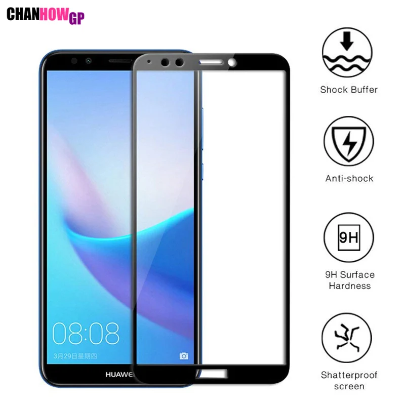 Защитное стекло закаленное 3D 9H для Huawei Honor 7A 7C 6C Pro P20 P10 Lite Y5 Y6 Prime Y9 2018 | Мобильные