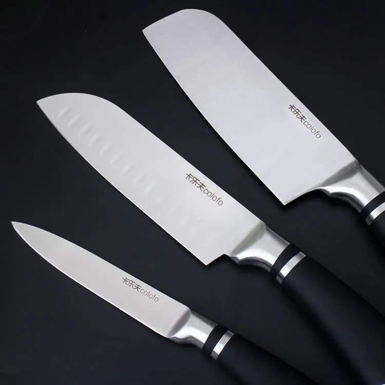 MIKALA горячая Распродажа кухонных ножей из нержавеющей стали 3 шт набор Santoku шеф-повара нож для нарезки овощей фруктов нож для резки