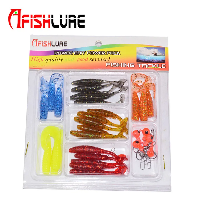 

34 Pcs / set fishing lure set fishing soft lures Lead Hooks leadpick and strength pin soft lure sets fishing tackle crankbait