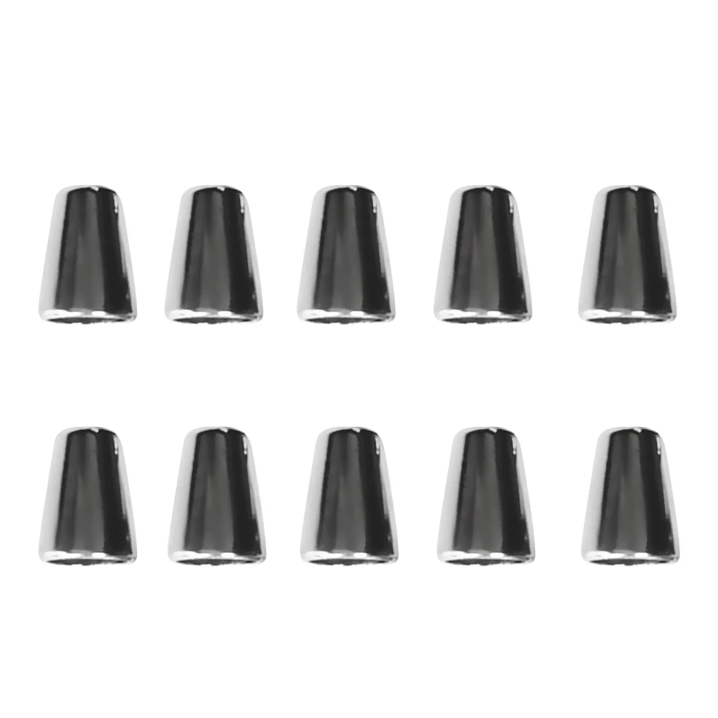 10 Pieces Conical Bell Stopper Metal Cord Ends Hole Dia.4mm for Lanyard Backpack Bag Sportwear Clothes Accessories