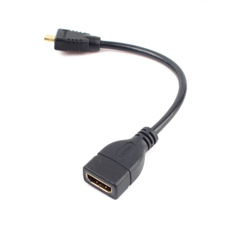 Mini Micro HDMI Male D to HDMI Female A Jack Adapter Convertor Cable