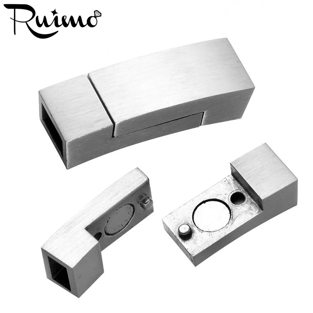Магнитная застежка RUIMO 316l из нержавеющей стали 3*5 мм квадратное отверстие