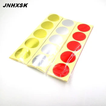 

20 sheets 100pcs 45mm gold stamp sticker Adhesive Waterproof Foil Stamped Seal/Customize Embosser Seal Stickers