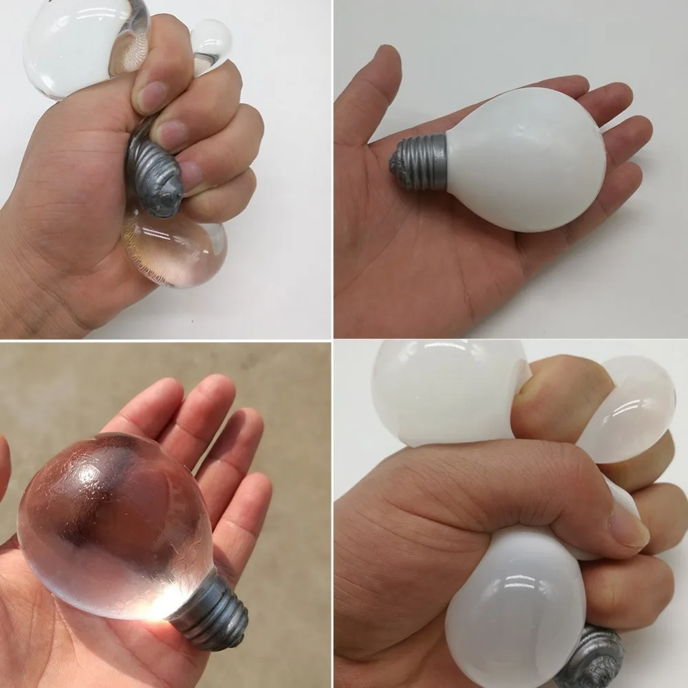 Light Bulb Squeeze Ball Magic Vent Toys Stress Reliever Toy Squish Ball