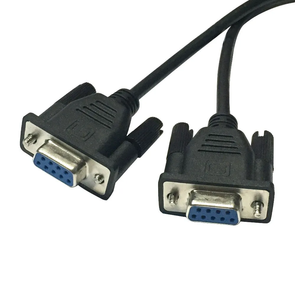 DB9 Male to 2 Female Serial Rs232 Splitter Cable Rs232 Male to 2 Female 2 in One Cable for Cash Register Displays