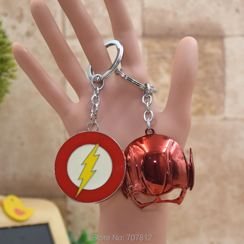 

wholesale The Flash Action Figure Keychain Metal Pendant Keychains Key Accessories Toy KC058 FSX1
