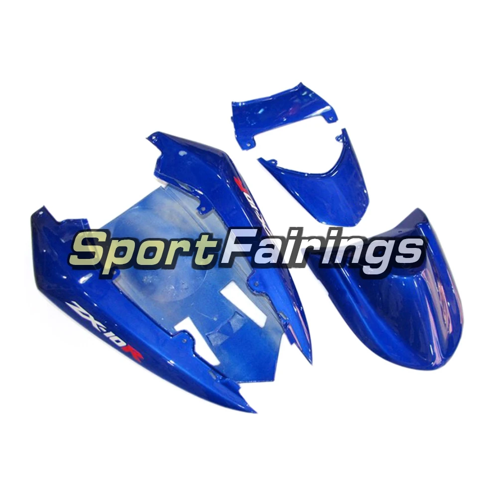 Обтекатели для Kawasaki ZX10R ZX-10R Год 04 05 2004 2005 мотоциклетный обтекатель abs комплект корпусные детали Капот, синего и серебряного цвета пламени