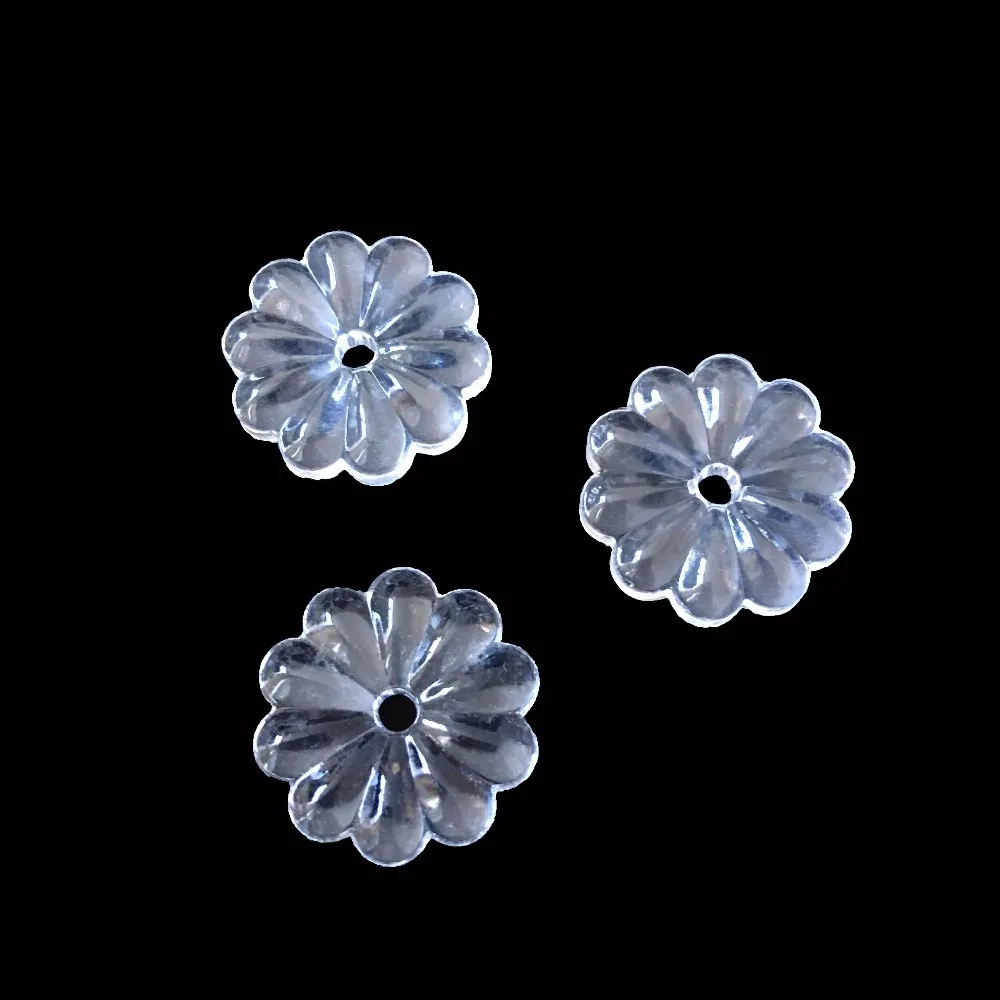 

25mm 100pcs Glass Crystal Chrysanthemum Flower Beads Parts With Middle Hole For Birthday Decoration Free Shipping