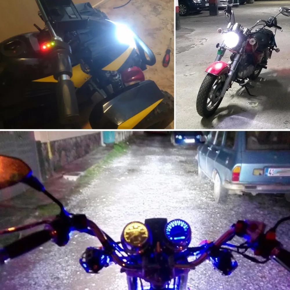 Foxcncar Ba20d H6 moto светодиодный колба для мотоцикла безвентиляторный без шума 20 Вт 1500LM