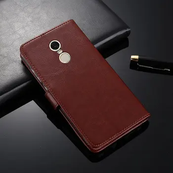 

100pcs/lot free shipping Book Style Crazy Horse Leather Wallet Case For Xiaomi Redmi note 4 For Xiaomi Redmi note 4X