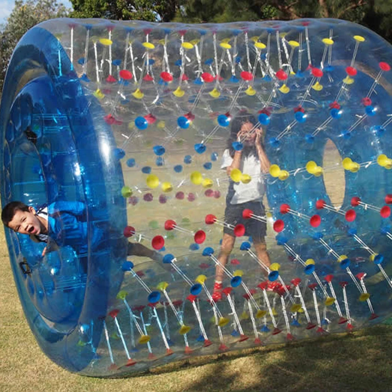 Надувной валик для плавания мяч подгонянный размер и цвет надувной пляжный мяч-Зорб в форме цилиндра колеса для парка развлечений