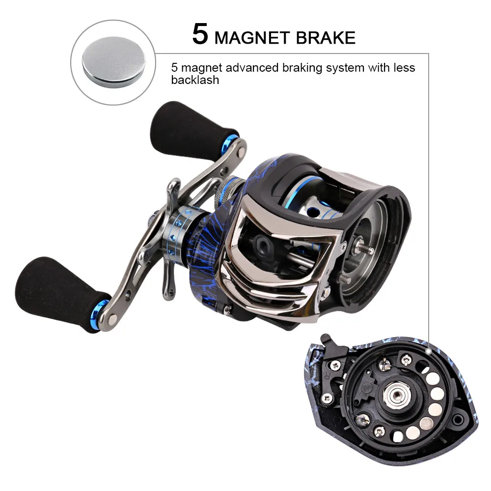 6.3:1 14+1BB Carp Bait Casting Fishing Reels Water wheel low profile reel Carretilha de pesca molinete Abu garcia Drop Shipping