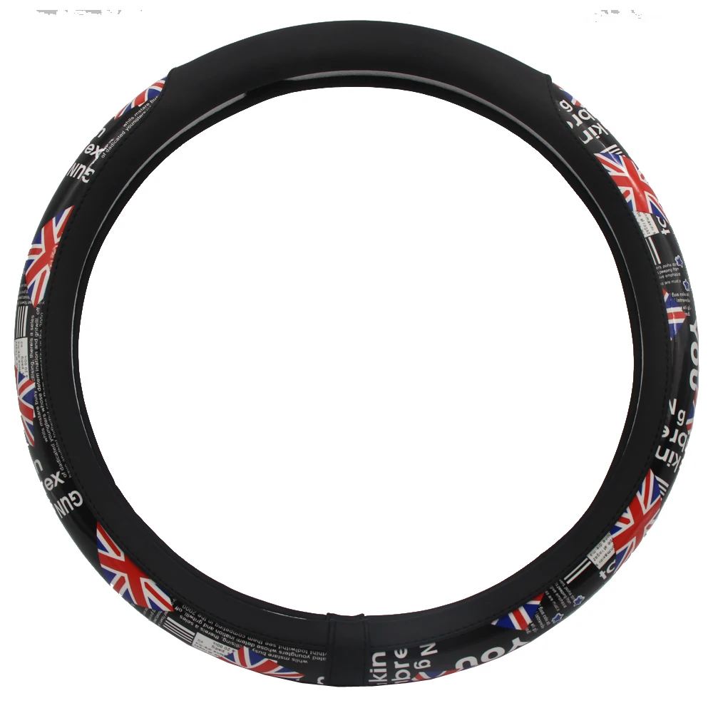 Ledaut UK style PU Leather Wrap Steering Wheel Cover For Toyota