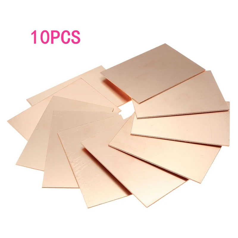 

Hot New Arrival 10pcs/lot FR4 PCB Single Side Copper Clad DIY PCB Kit Laminate Circuit Board 70x100x1.5mm FR4 PCB Board