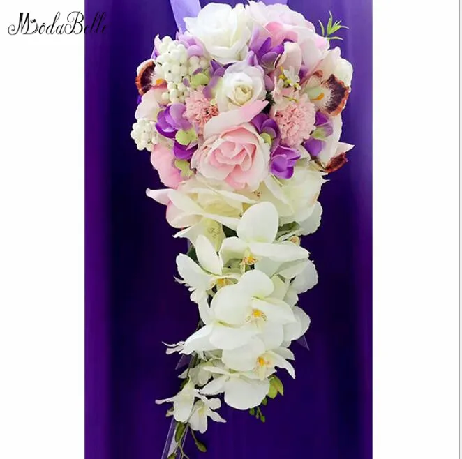 Modabelle Королевский Синий водопад свадебные букеты шелк букет Fleur Mariage розовый Свадебные цветы Свадебные букеты