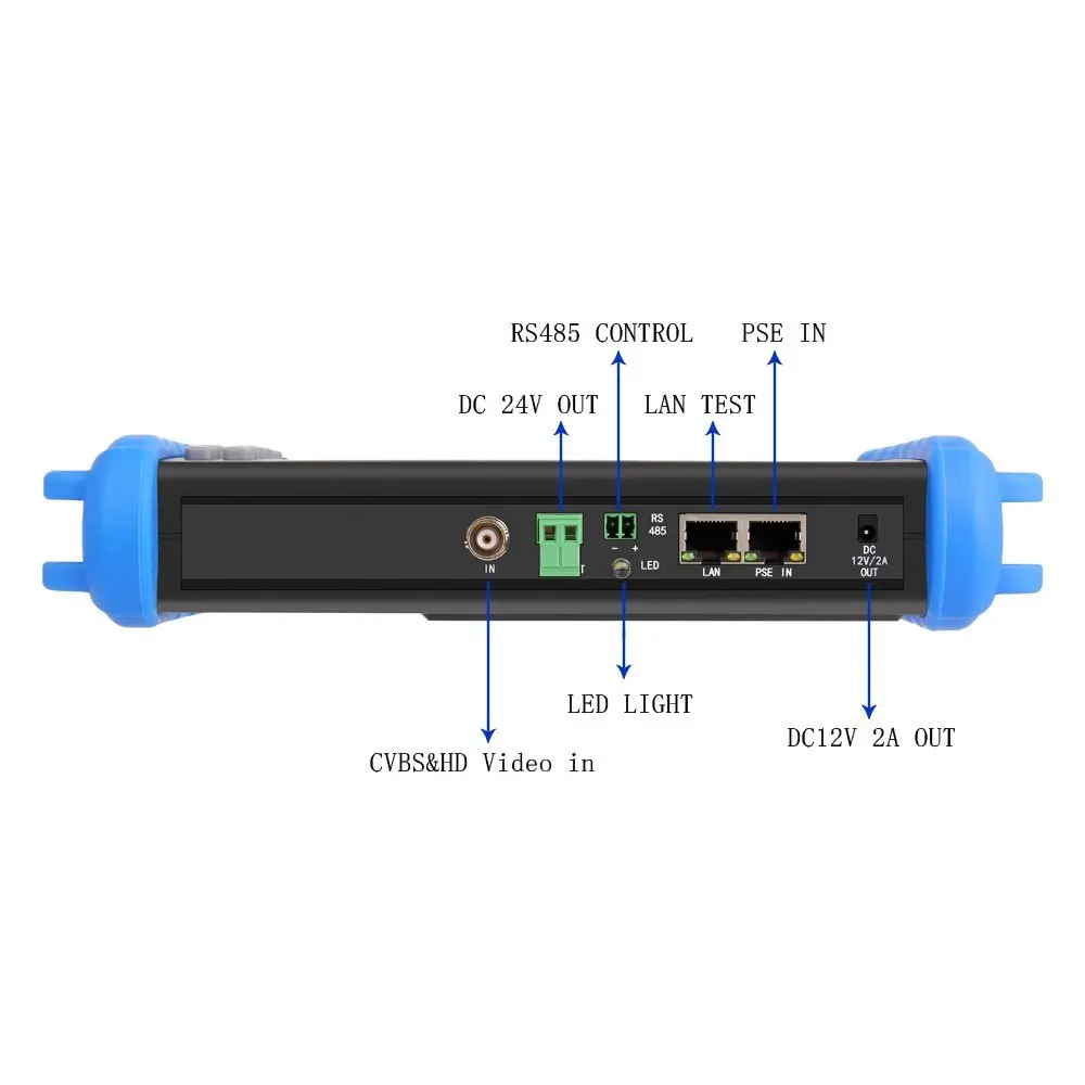 - 7 Inch H265 4K IP CCTV Tester Monitor IP CVBS Analog Tester Wifi ONVIF support 12V2A POE48V output