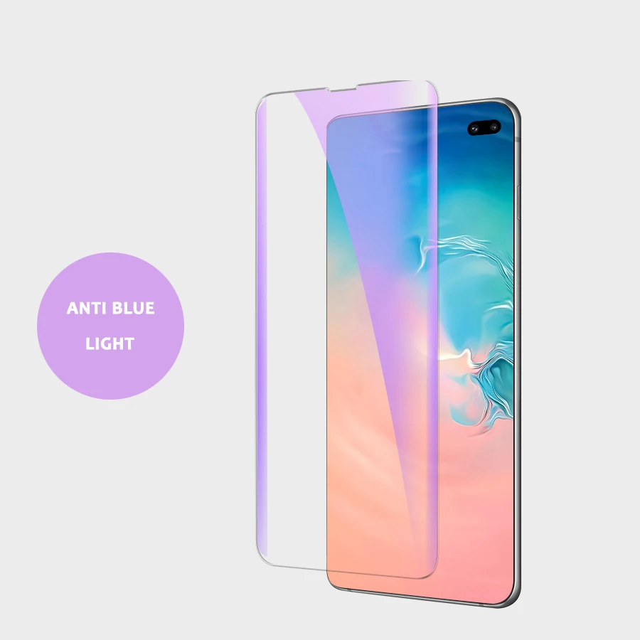 УФ клей полное покрытие защита экрана против синего света для Samsung S10 plus S10e S8P
