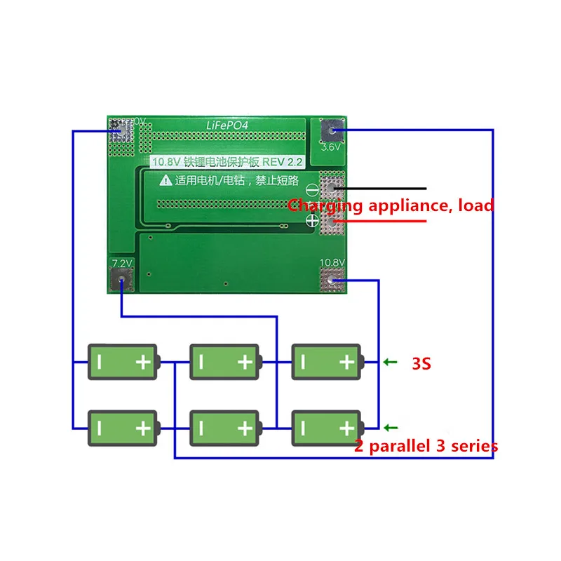 3S 40A 9,6 V 10,8 V 18650 LiFePO4 BMS/железо литиевая батарея Защитная плата с выравниванием startable дрель стандарт/баланс