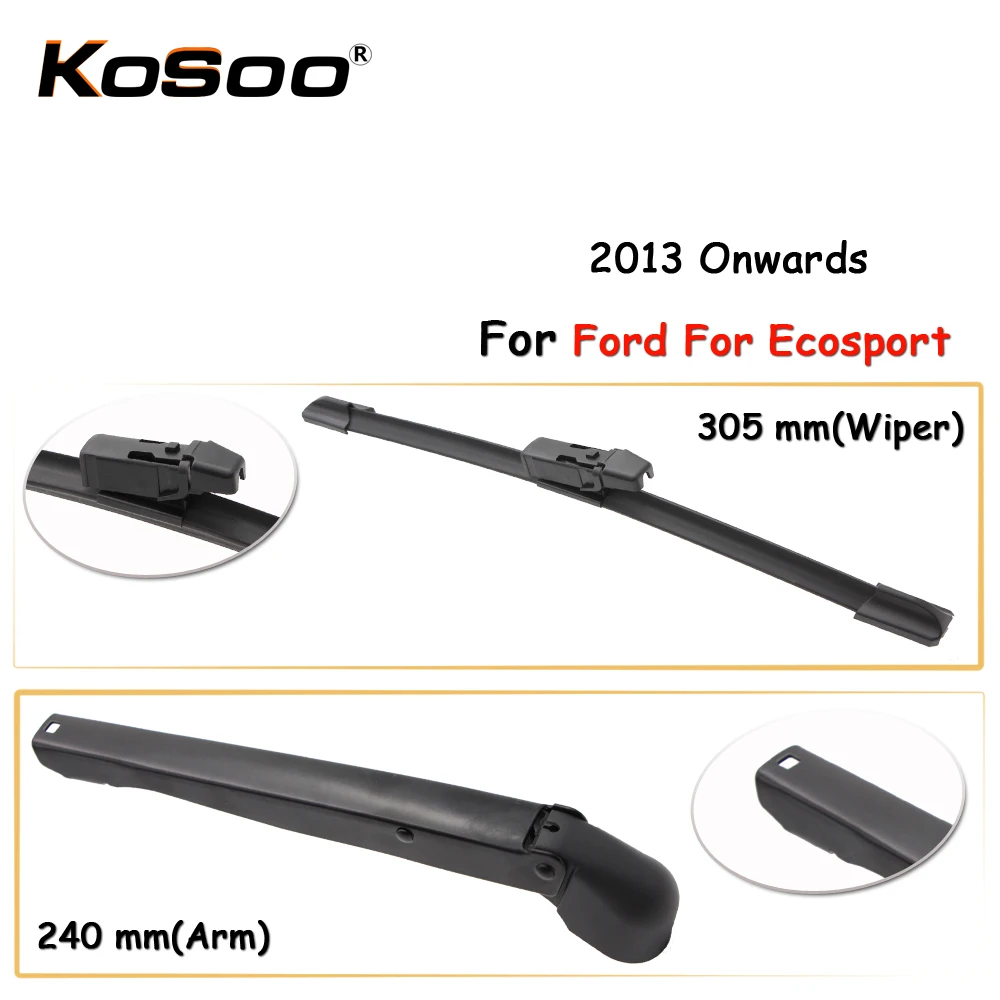 

KOSOO Auto Rear Car Wiper Blade For Ford For Ecosport,305mm 2013 Onwards Rear Window Windshield Wiper Blades Arm,Car Accessories