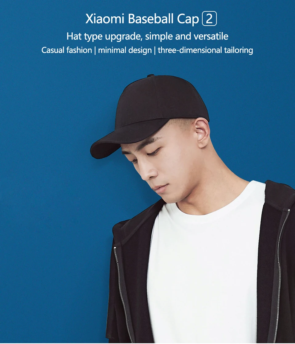 Original Xiaomi Mi Baseball Cap Unisex Popular Design Sweat Absorption Reflective Adjustable Snapback Hip Hop For Men and Women1