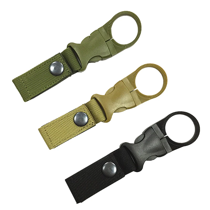 

New Camping Equipment Multi Tool Outdoor Tactical Nylon Webbing Buckle Hook Water Bottle Holder Clip EDC Survival Tool