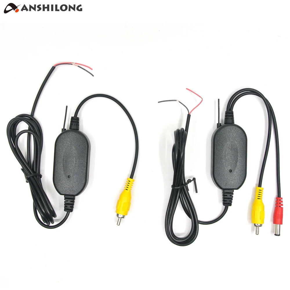 ANSHILONG 2 4G Wireless Video Cable Transmitter and Receiver for Car Video Monitor Rear View Backup