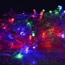 Оптовые рождественские светодиодные лампочки Праздничная гирлянда Распродажа 9 colors10m 20 м возможностью погружения на глубину до 30 м Рождественский светодиодный рождественское свадебное лампочки для праздника 110 V