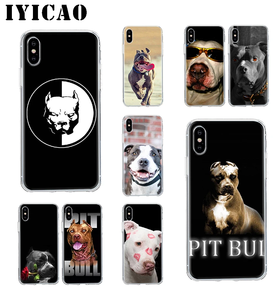 IYICAO Pit Bull симпатичный Жесткий Чехол для собаки iPhone 4 4S 5 5S Se 6 7 7plus 8 8Plus X XS MAX XR 6s Plus 11 pro