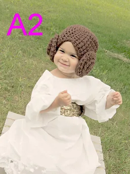 

Princess Leia Hat , Star Wars Costume , Knit Infant Photo Prop , Baby Girl Hat Princess Leia Crochet Baby Hat , Star Wars Outfit
